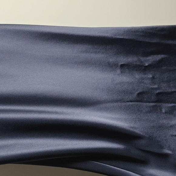 ABS Allen Schwartz Blue Formal Long  Silk Dress Gown w/ Built in Bra Size 4 - Picture 3 of 16